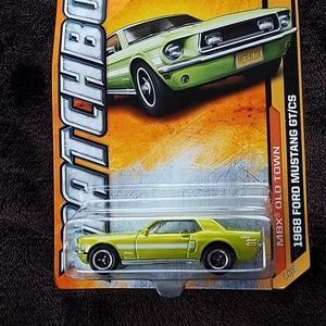 Lime green Mustang 1968 Matchbox car